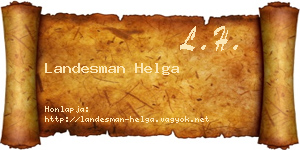 Landesman Helga névjegykártya